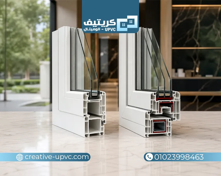 الفرق بين شبابيك pvc و upvc