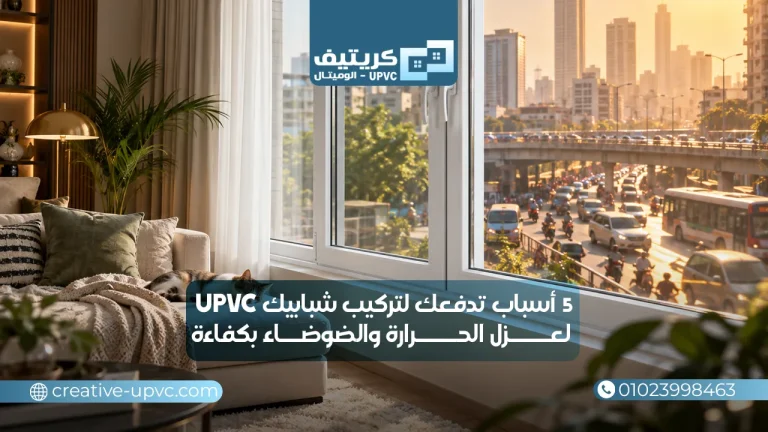 5 أسباب تدفعك لتركيب شبابيك UPVC لعزل الحرارة والضوضاء بكفاءة